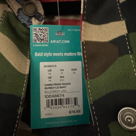 Ariat Camo Pride Rodeo Quincy Shirt - Picture 8 of 8